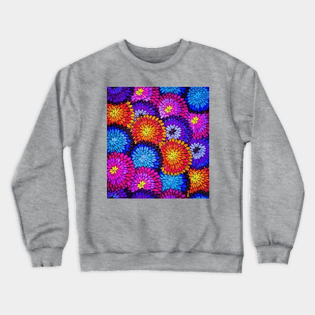 Orange, Berry & Grape Dahlias Crewneck Sweatshirt by sarahkathart90